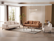 Carmen 4-pieces (2 Sofa & 2 Chair) Livingroom in Beige - Brown - 200-ELIF-CAR-A521-3311