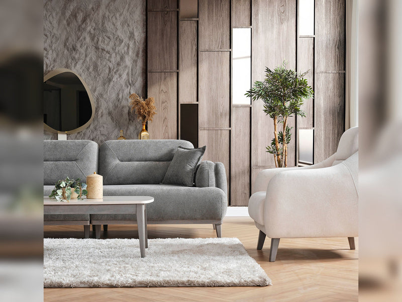 Carmen 4-pieces (2 Sofa & 2 Chair) Livingroom in Beige - Brown - 200-ELIF-CAR-A521-3311