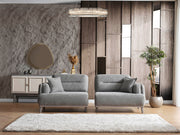 Carmen 4-pieces (2 Sofa & 2 Chair) Livingroom in Beige - Brown - 200-ELIF-CAR-A521-3311