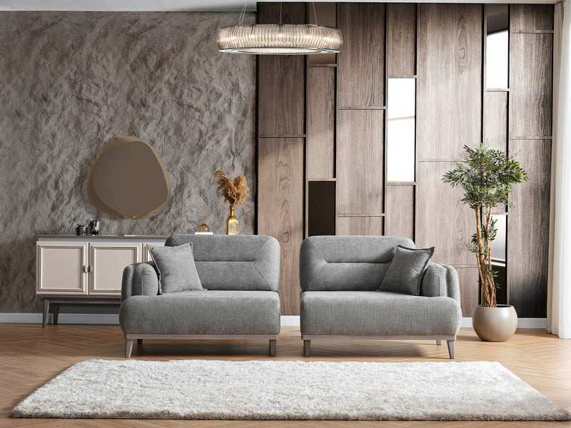 Carmen 4-pieces (2 Sofa & 2 Chair) Livingroom in Beige - Brown - 200-ELIF-CAR-A521-3311