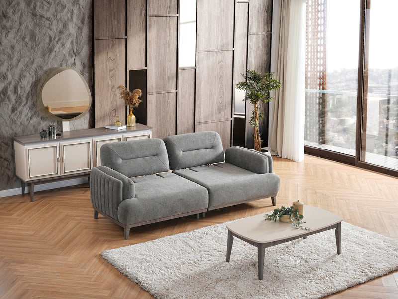 Carmen 4-pieces (2 Sofa & 2 Chair) Livingroom in Beige - Brown - 200-ELIF-CAR-A521-3311
