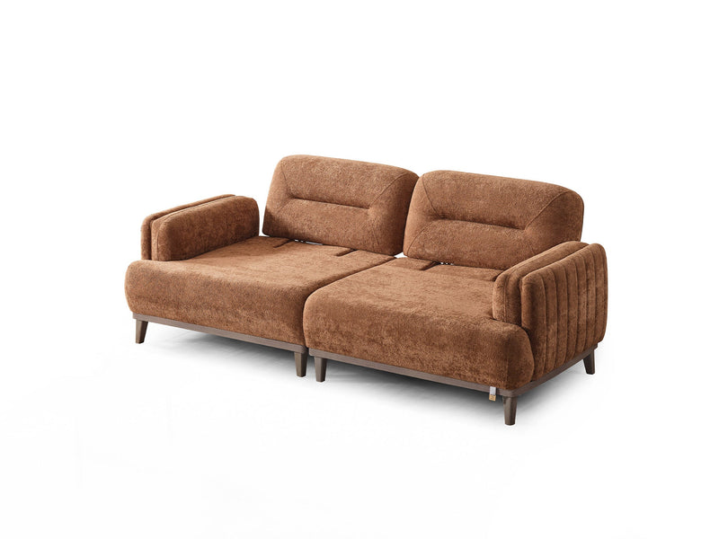 Carmen 4-pieces (2 Sofa & 2 Chair) Livingroom in Beige - Brown - 200-ELIF-CAR-A521-3311