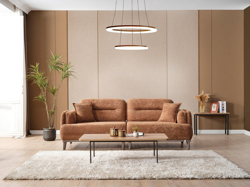 Carmen 4-pieces (2 Sofa & 2 Chair) Livingroom in Beige - Brown - 200-ELIF-CAR-A521-3311