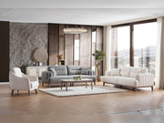 Carmen 4-pieces (2 Sofa & 2 Chair) Livingroom in Beige - Brown - 200-ELIF-CAR-A521-3311