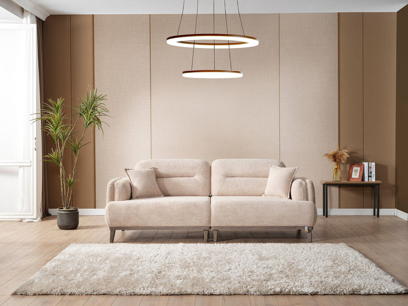 Carmen 4-pieces (2 Sofa & 2 Chair) Livingroom in Beige - Brown - 200-ELIF-CAR-A521-3311