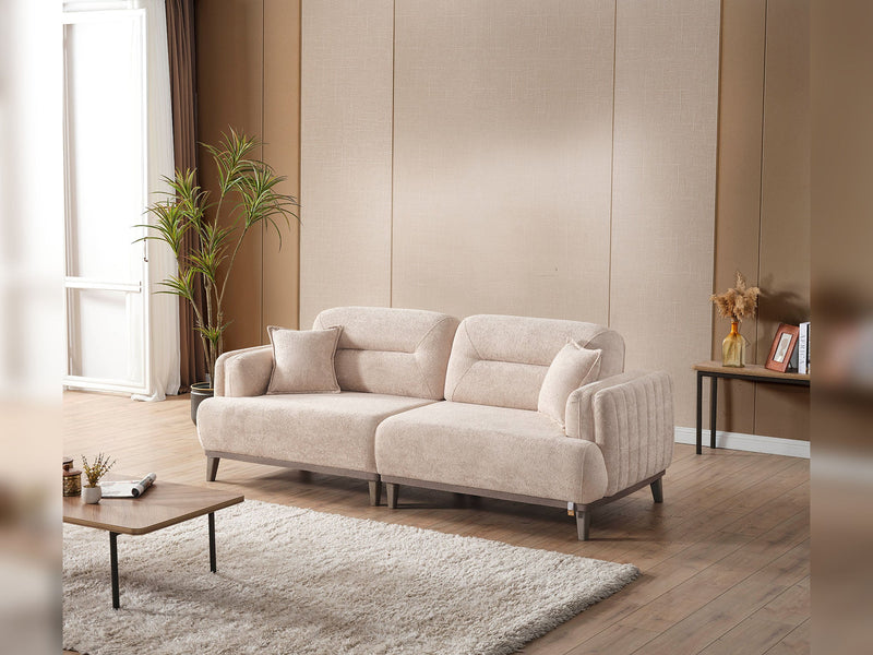 Carmen 4-pieces (2 Sofa & 2 Chair) Livingroom in Beige - Brown - 200-ELIF-CAR-A521-3311