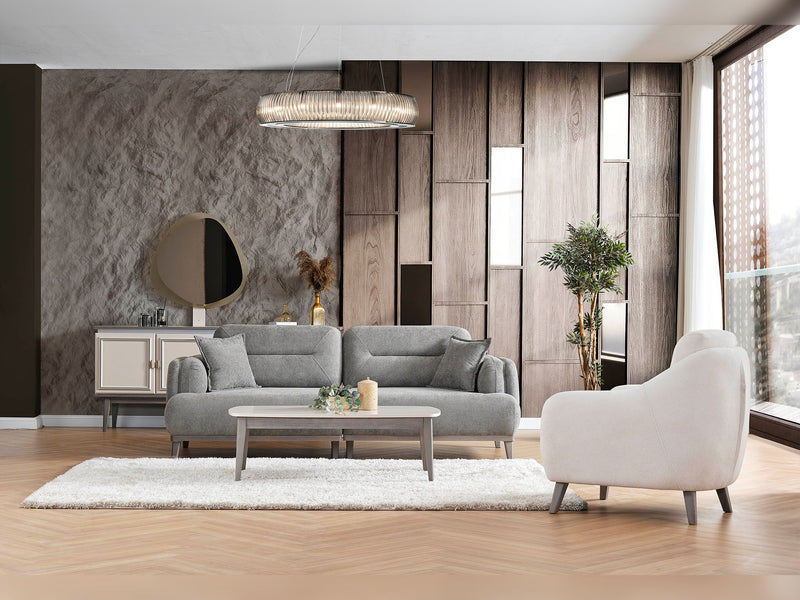 Carmen 4-pieces (2 Sofa & 2 Chair) Livingroom in Beige - Brown - 200-ELIF-CAR-A521-3311