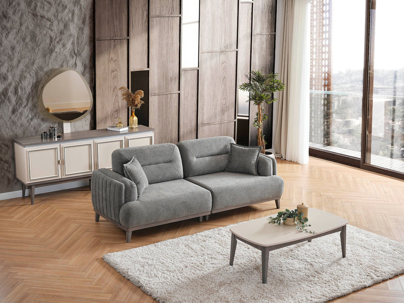 Carmen 4-pieces (2 Sofa & 2 Chair) Livingroom in Beige - Brown - 200-ELIF-CAR-A521-3311