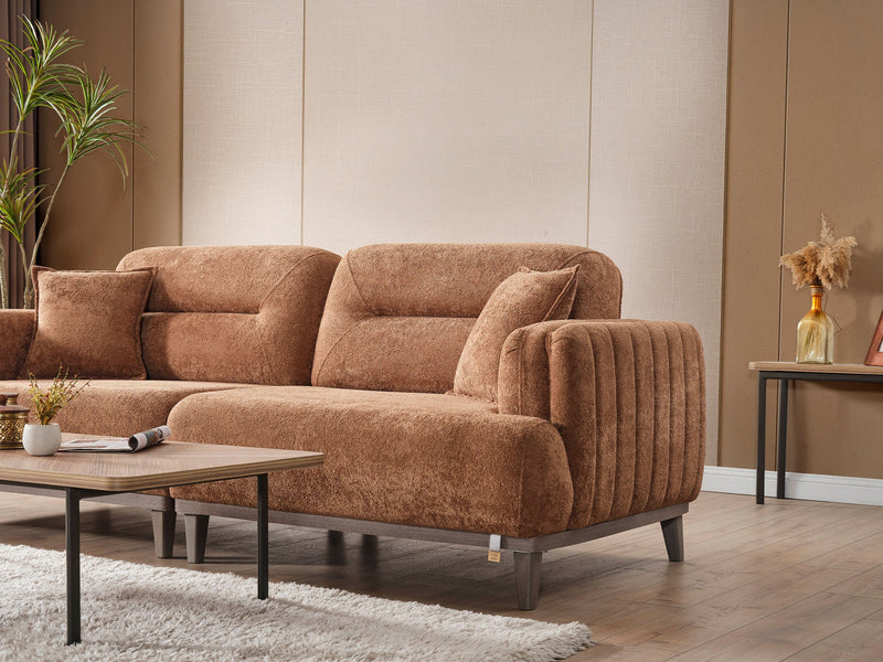 Carmen 4-pieces (2 Sofa & 2 Chair) Livingroom in Grey - White - 200-ELIF-CAR-A520-3311