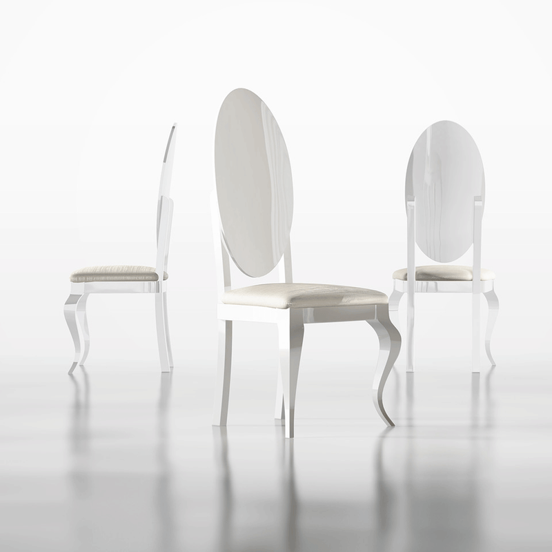 Carmen Arm And Side White Chair - Gate FurnitureDining Chair