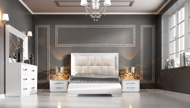 Carmen Bed White Queen - Gate FurnitureQueen Bed