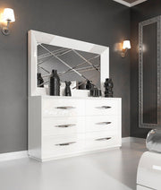 Carmen Bedroom White Set - Gate FurnitureBedroom Set