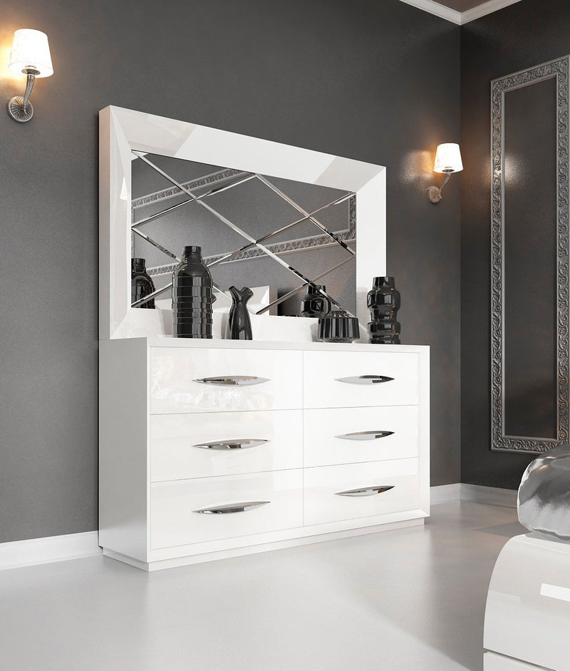 Carmen Bedroom White Set - Gate FurnitureBedroom Set