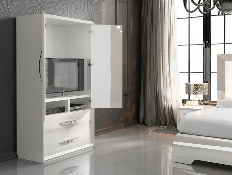 Carmen Bedroom White Set - Gate FurnitureBedroom Set