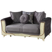 Carmen Convertible Loveseat Dark Grey in Dark Grey - 102-CAR-SVKOYUGRI-2