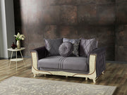 Carmen Convertible Loveseat Dark Grey in Dark Grey - 102-CAR-SVKOYUGRI-2