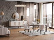 Carmen Diningroom (Consol With Mirror & Dining Table & 6 Dining Chair) - 200-ELIF-CAR-A522-DT-6-SET