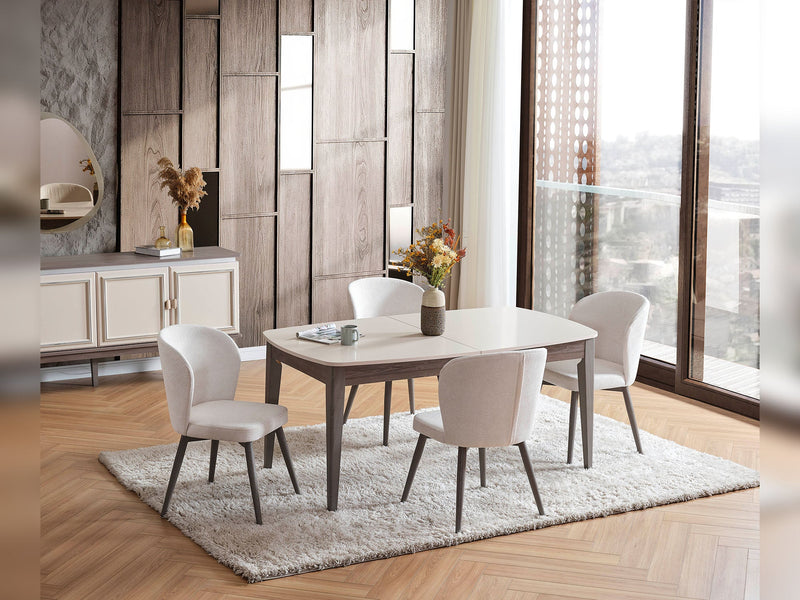 Carmen Diningroom (Consol With Mirror & Dining Table & 6 Dining Chair) - 200-ELIF-CAR-A522-DT-6-SET