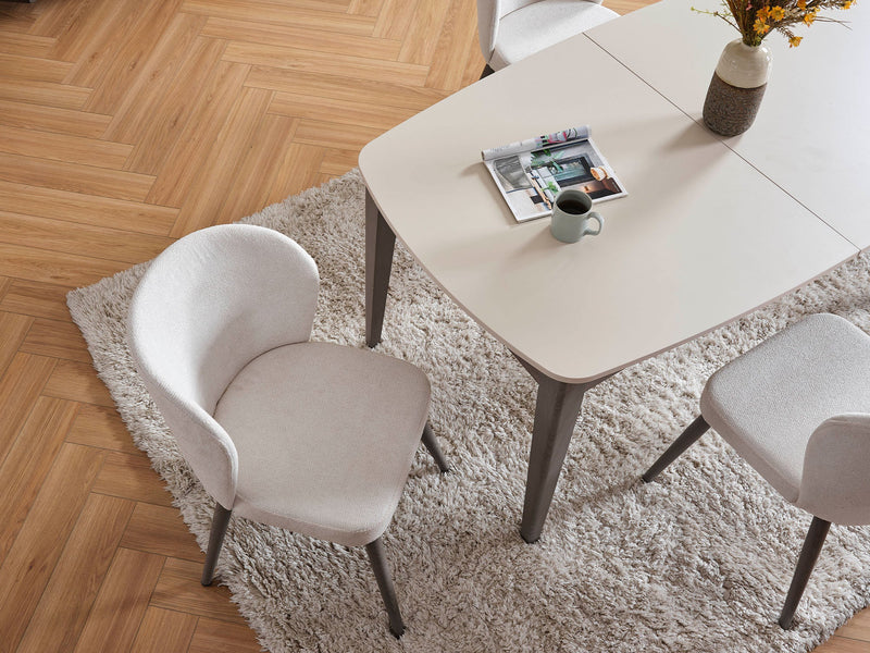 Carmen Diningroom (Consol With Mirror & Dining Table & 6 Dining Chair) - 200-ELIF-CAR-A522-DT-6-SET
