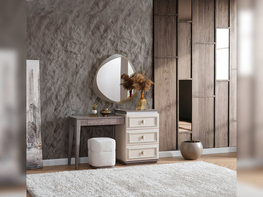 Carmen Dresser With Mirror & Ottoman - 200-ELIF-CAR-A521-DR