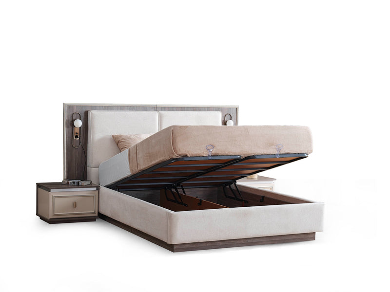 Carmen Nightstand With Back Mirror (2 PCS) - 200-ELIF-CAR-A521-NS-2