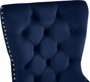 Carmen Velvet Upholstered Dining Chair in Blue, Set of 2 - 812Navy-C