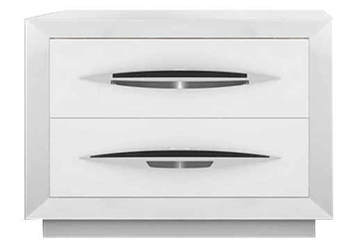 Carmen White Low Nightstand - i17722