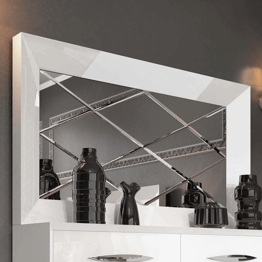 Carmen White Mirror for Double Dresser - i17718