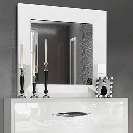 Carmen White Mirror for Single Dresser - i11614