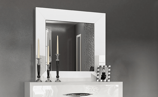 Carmen White Mirror for Single Dresser - i37859