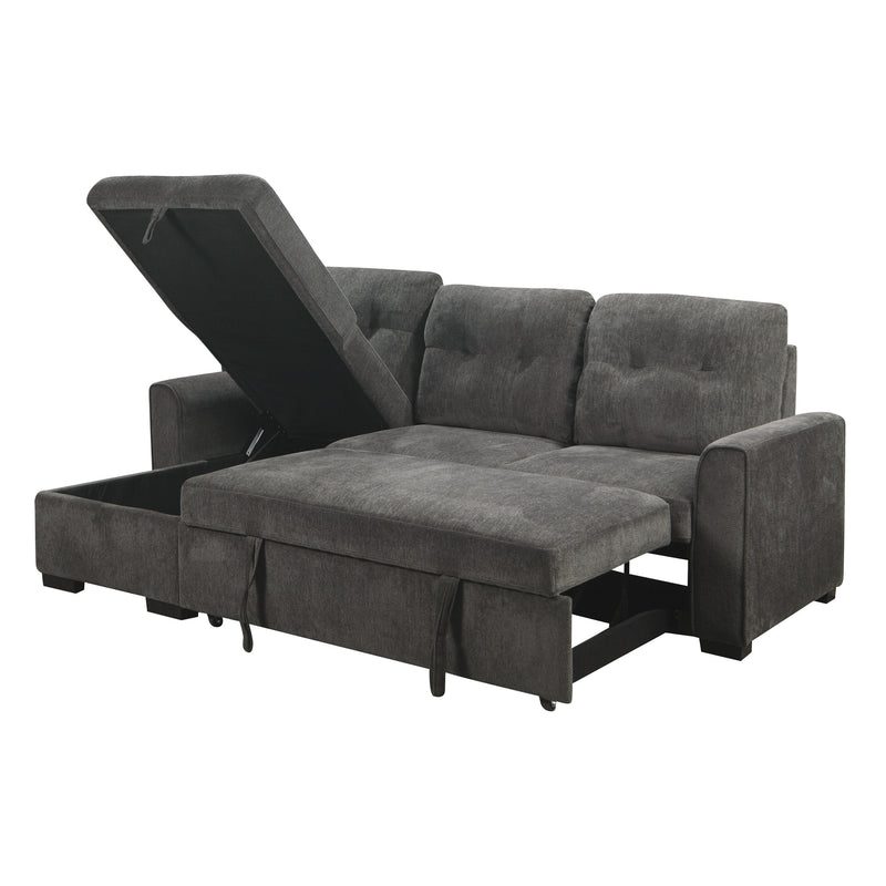 Carolina Gray Reversible Sleeper Sectional with Storage - Gate FurnitureSleeper Sectional