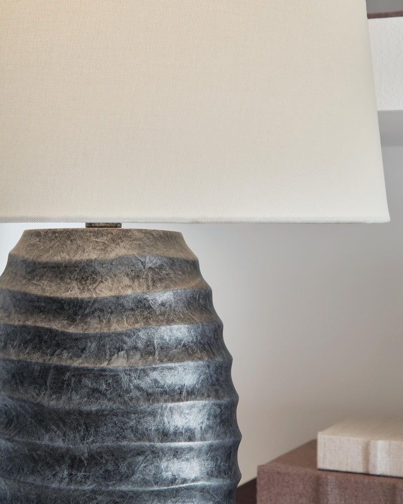 Caronick Antique Silver Finish Table Lamp (Set of 2) - L243684