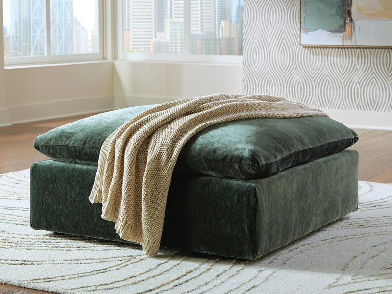 Carriage View Jade Oversized Accent Ottoman - 7800108