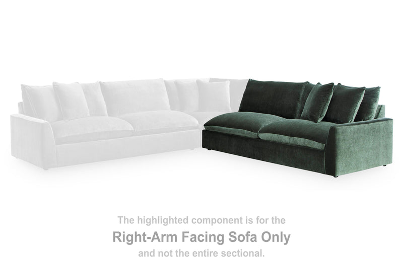 Carriage View Jade Right-Arm Facing Sofa - 7800167