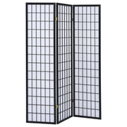 Carrie 3-Panel Room Divider Folding Shoji Screen Black - 4622