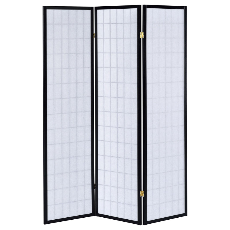 Carrie 3-Panel Room Divider Folding Shoji Screen Black - 4622