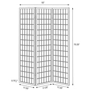Carrie 3-Panel Room Divider Folding Shoji Screen Black - 4622