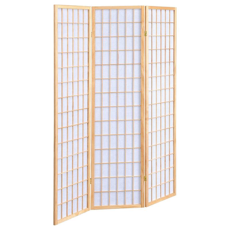 Carrie 3-Panel Room Divider Folding Shoji Screen Natural - 4621