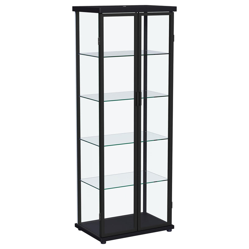 Carrillo 4-shelf Display Curio Cabinet with LED Lighting Black - 950400