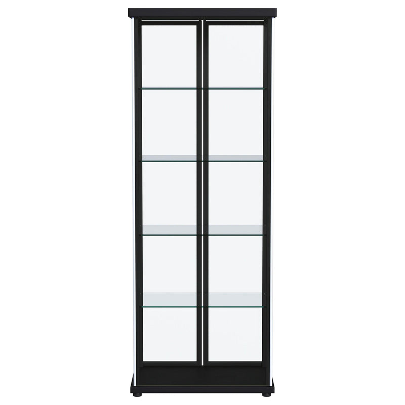 Carrillo 4-shelf Display Curio Cabinet with LED Lighting Black - 950400