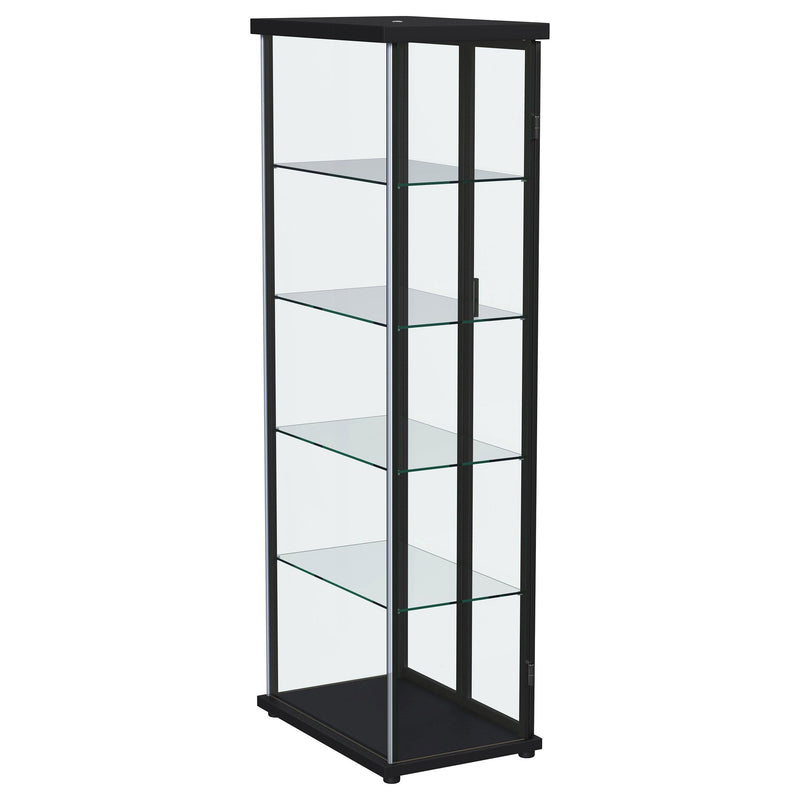 Carrillo 4-shelf Display Curio Cabinet with LED Lighting Black - 950400