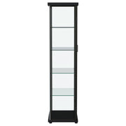 Carrillo 4-shelf Display Curio Cabinet with LED Lighting Black - 950400