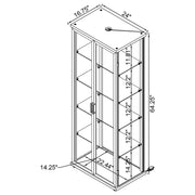 Carrillo 4-shelf Display Curio Cabinet with LED Lighting Black - 950400