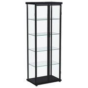 Carrillo 4-shelf Display Curio Cabinet with LED Lighting Black - 950400