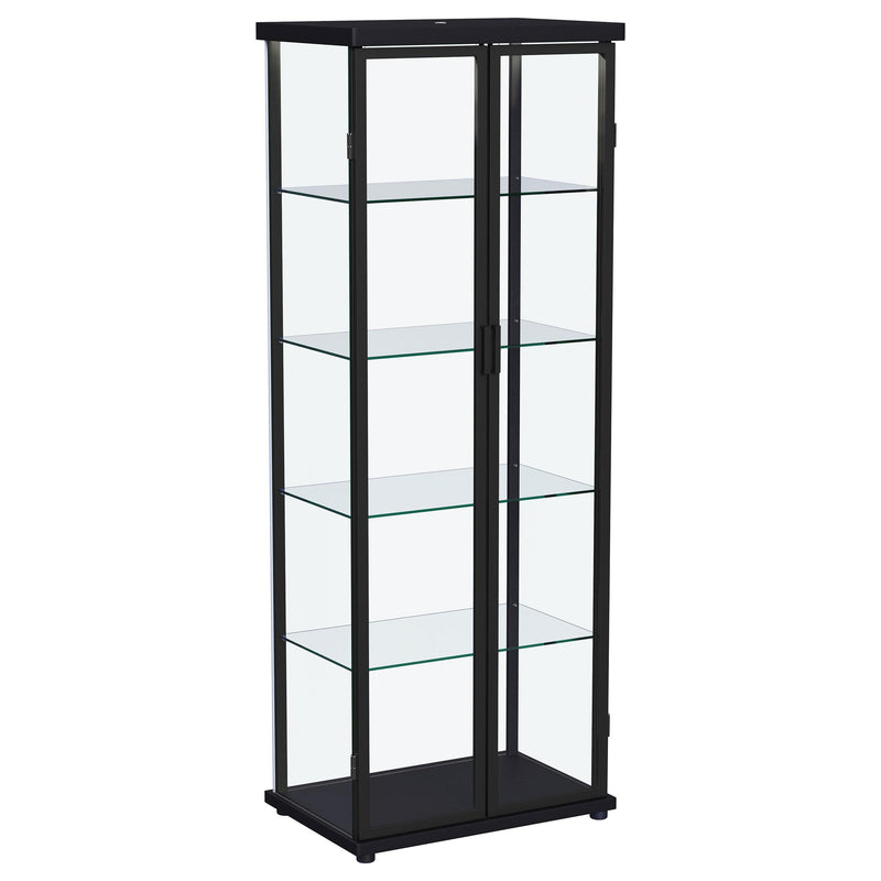 Carrillo 4-shelf Display Curio Cabinet with LED Lighting Black - 950400