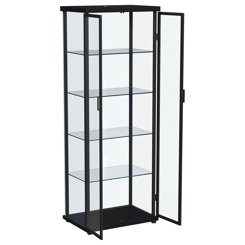 Carrillo 4-shelf Display Curio Cabinet with LED Lighting Black - 950400