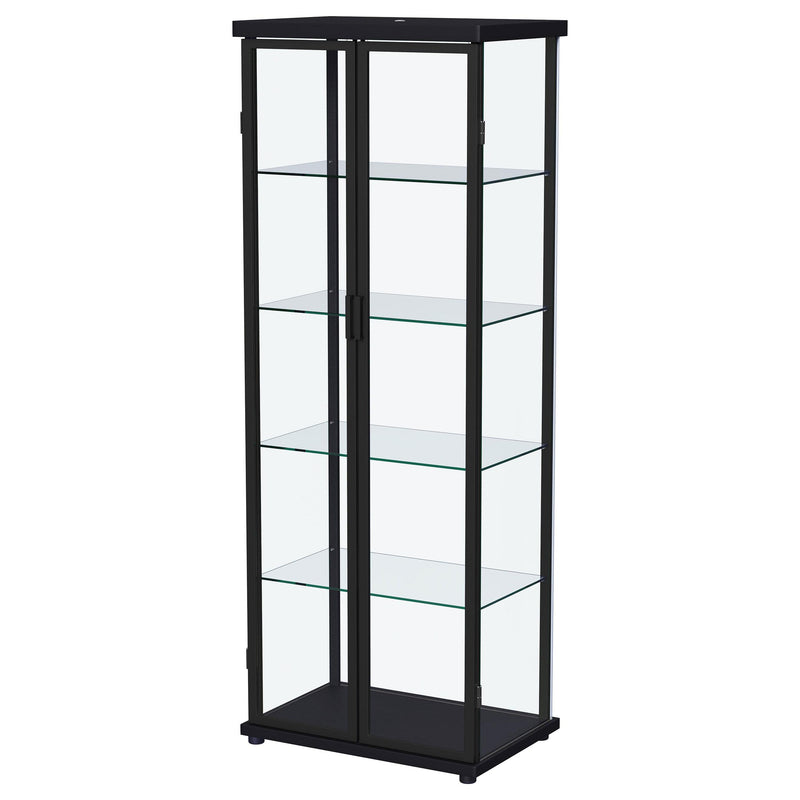 Carrillo 4-shelf Display Curio Cabinet with LED Lighting Black - 950400