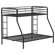 Carson Metal Twin Over Full Bunk Bed Glossy Black - 460340BLK