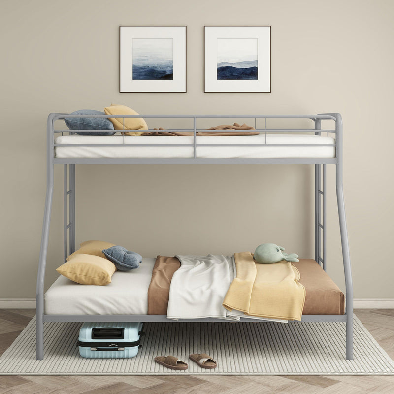 Carson Metal Twin Over Full Bunk Bed Glossy Silver - 460340SVR