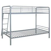 Carson Metal Twin Over Twin Bunk Bed Glossy Silver - 460334SVR